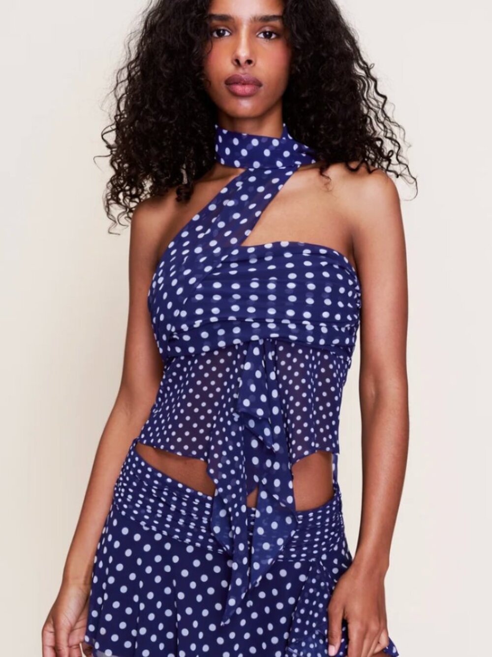 Guizio Chiffon Wrap Around Top XS